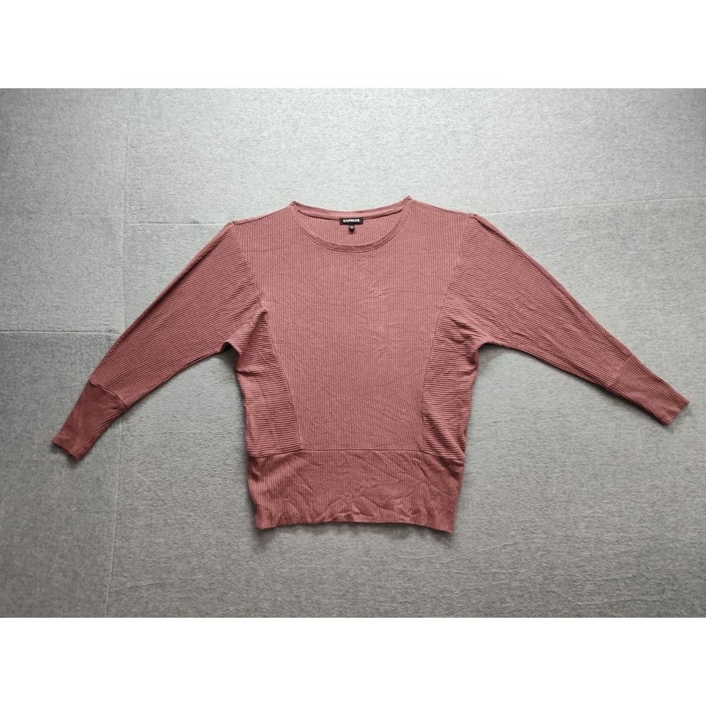Express Women Sweaters XS Pink Crew Neck Dolman Sleeve Pullover Casual Warmer